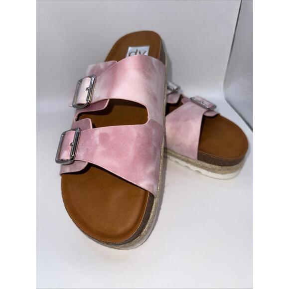 NEW Dolce Vita Women’s Tie Dye Pink Mauve Platform Sandals 10 NO BOX - Picture 1 of 8